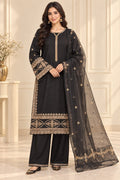 Black Gold Embroidered Pakistani Palazzo Suit