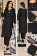 Jet Black Sequin Embroidered Pakistani Lawn 3-Piece Suit